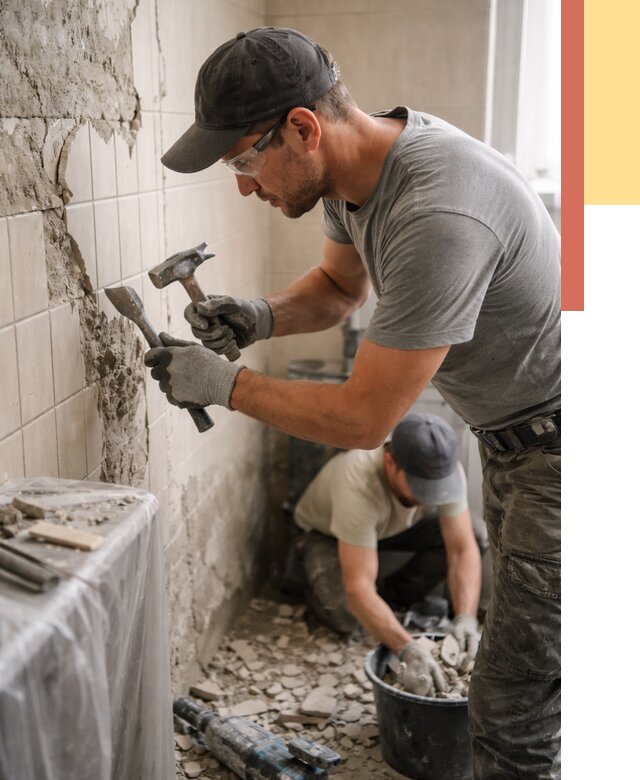 Демонтаж плитки со стен в Архангельске от 874 руб. — быстро и недорого | ОТДЕЛОЧНИК-Рхн