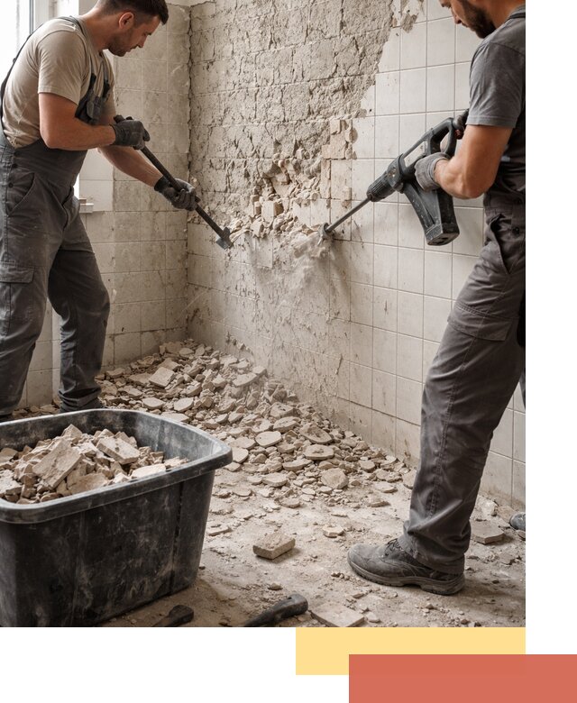 Демонтаж плитки со стен в Архангельске быстро и аккуратно