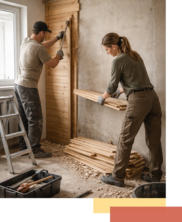 Демонтаж вагонки со стен в Архангельске — профессиональный демонтаж