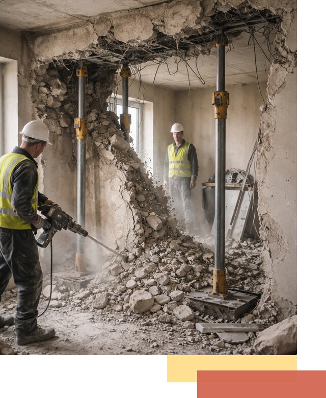 Снос несущих стен в Архангельске с гарантией безопасности и качества