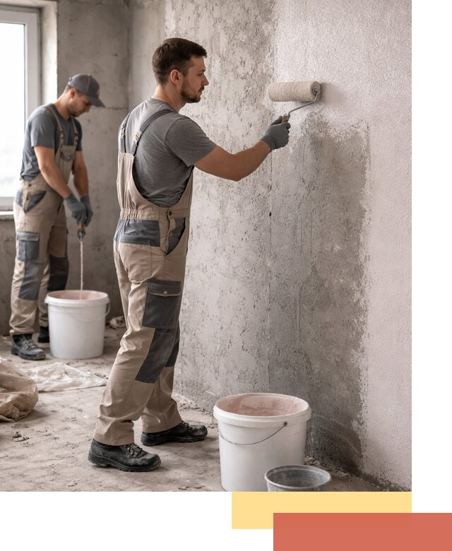 Нанесение бетоноконтакта на стены в Архангельске для последующей отделки