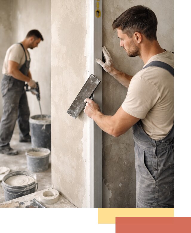 Выведение углов стен в Архангельске: монтаж и оштукатуривание