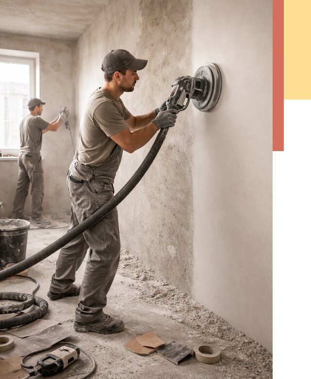 Шлифовка стен в Архангельске от 1234 руб/м2 — быстро и недорого | ОТДЕЛОЧНИК-Рхн