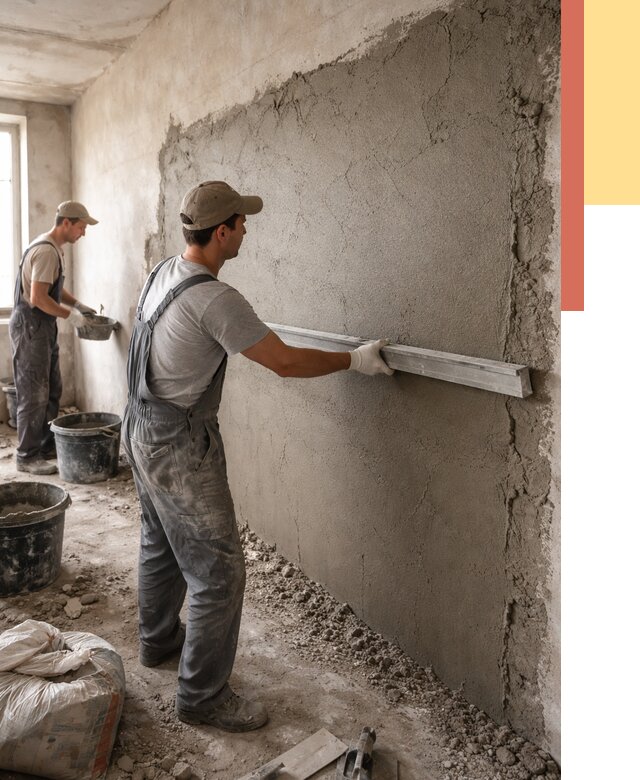 Цементная штукатурка стен в Архангельске от 4626 руб/м2 — быстро и недорого | ОТДЕЛОЧНИК-Рхн