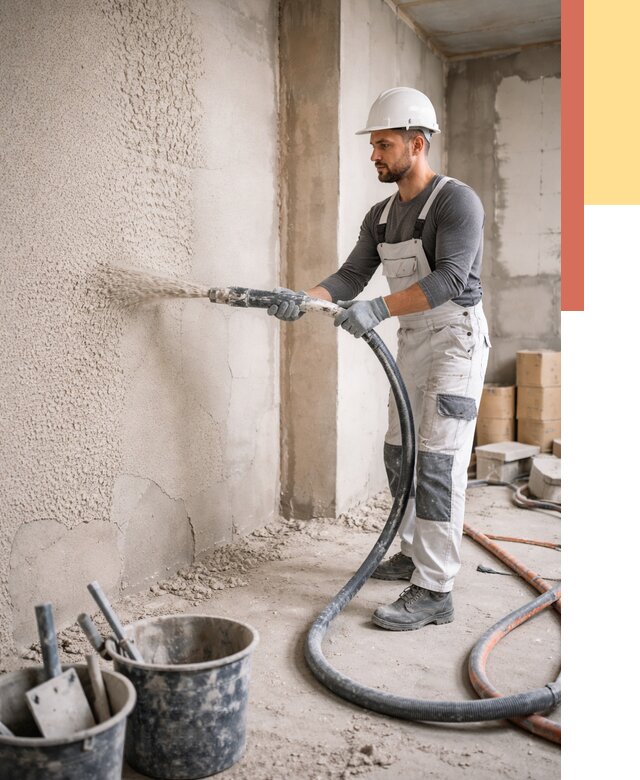 Машинная штукатурка стен в Архангельске под ключ от 6683 руб./м2 | ОТДЕЛОЧНИК-Рхн