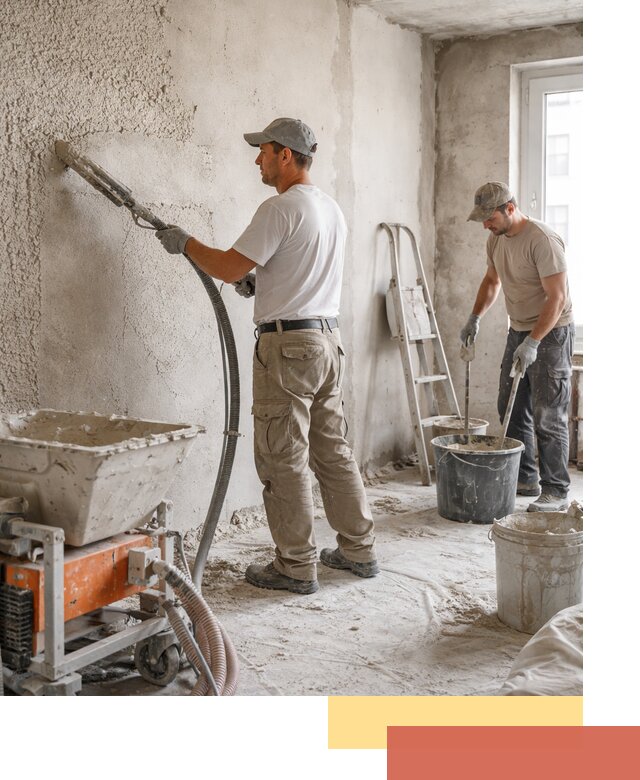 Машинная штукатурка стен в Архангельске — быстро и качественно