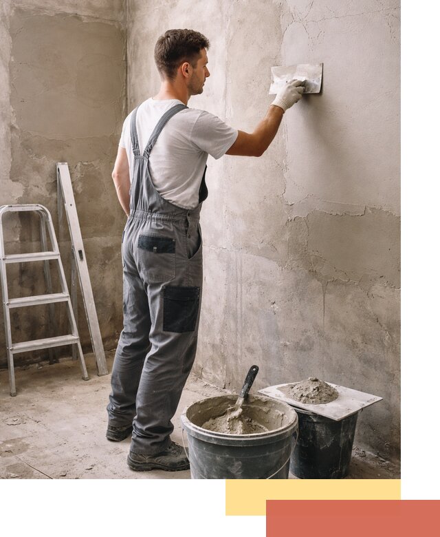 Штукатурка стен в ванной под ключ в Архангельске