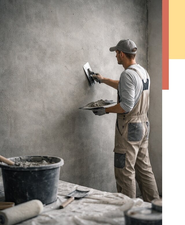 Декоративная штукатурка под бетон в Архангельске от 2570 руб./м² — нанесение под ключ | ОТДЕЛОЧНИК-Рхн