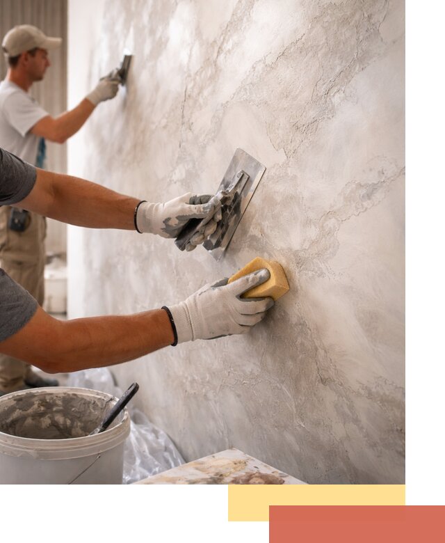 Декоративная штукатурка под мрамор в Архангельске для стен и потолков