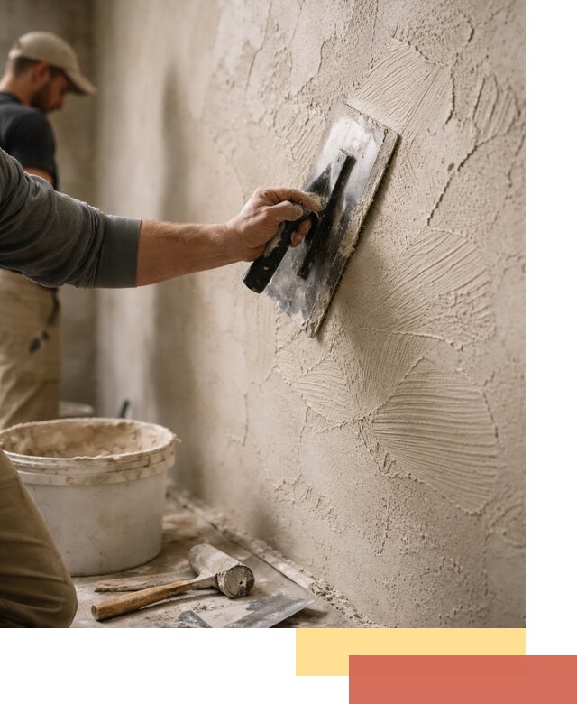 Фактурная штукатурка стен в Архангельске — монтаж, отделка, реставрация