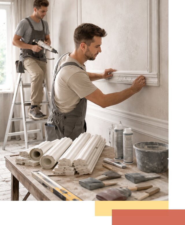 Монтаж лепнины на стены в Архангельске профессионально и качественно