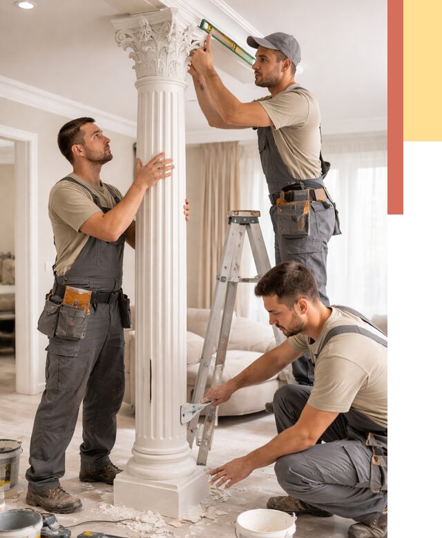 Установка декоративных колонн в Архангельске от 12337 руб. под ключ | ОТДЕЛОЧНИК-Рхн