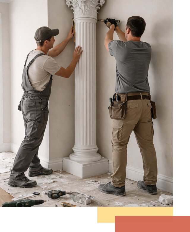 Установка декоративных колонн в Архангельске под ключ