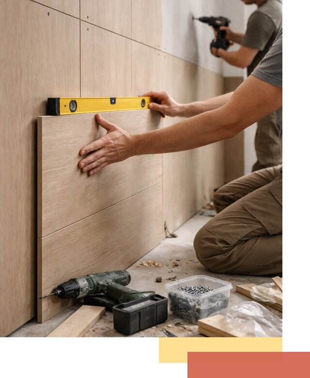 Профессиональный монтаж МДФ панелей на стены в Архангельске