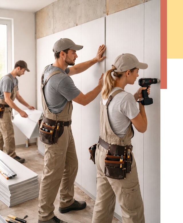 Монтаж ПВХ панелей на стены в Архангельске от 463 руб/м2 — быстро и недорого | ОТДЕЛОЧНИК-Рхн