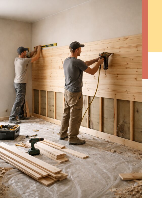 Монтаж деревянной вагонки на стены в Архангельске от 7711 руб. | Услуги монтажа вагонки | ОТДЕЛОЧНИК-Рхн