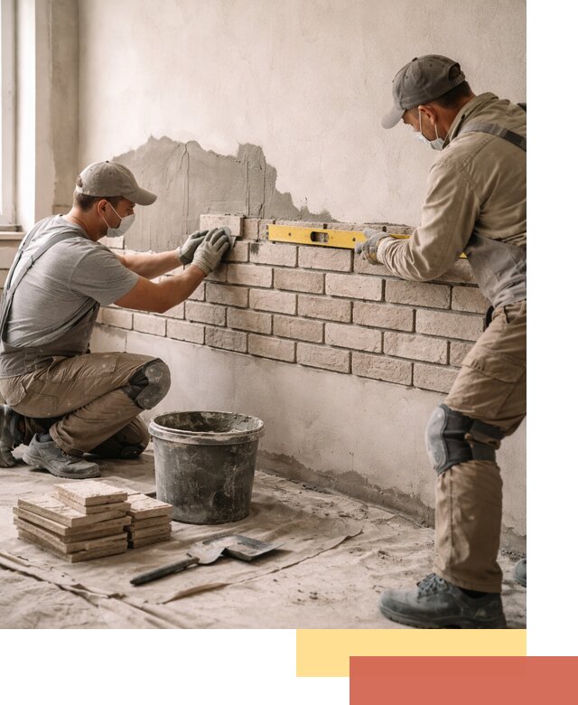 Монтаж декоративного кирпича профессионально в Архангельске