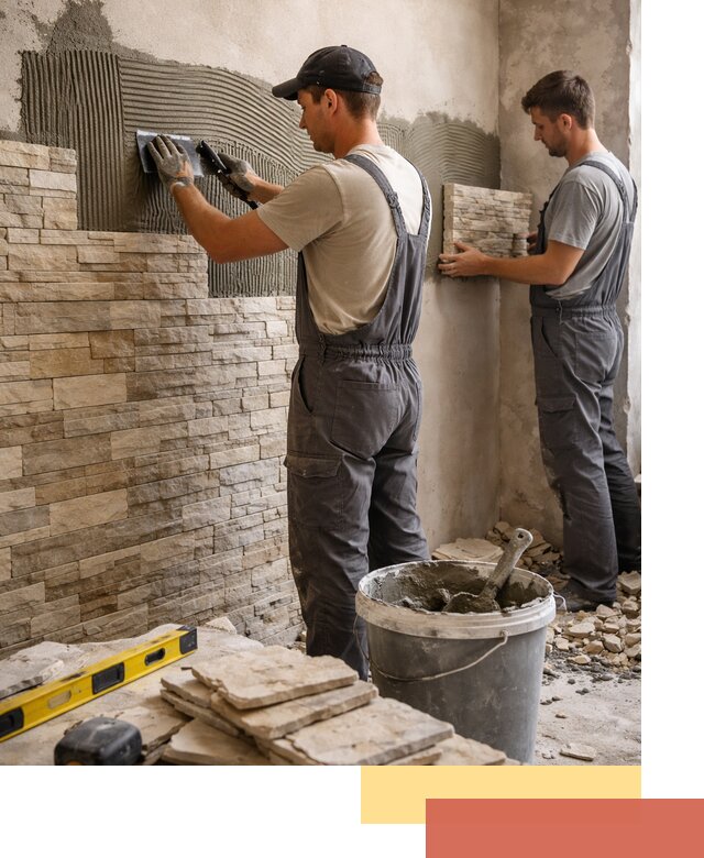 Монтаж искусственного камня в Архангельске — облицовка стен и фасадов