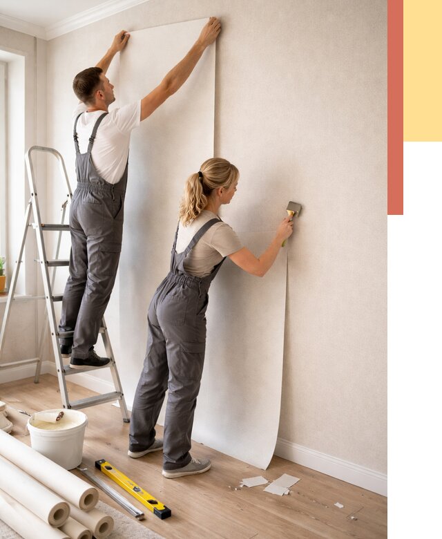 Поклейка флизелиновых обоев в Архангельске от 6169 руб. | Быстро и недорого — ОТДЕЛОЧНИК-Рхн