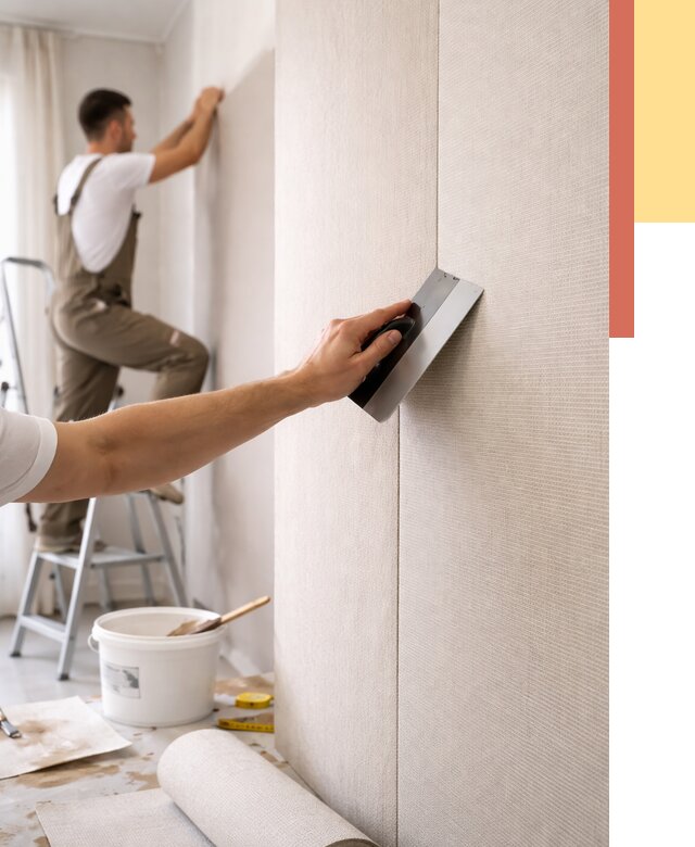 Поклейка текстильных обоев в Архангельске от 4626 руб. под ключ | ОТДЕЛОЧНИК-Рхн