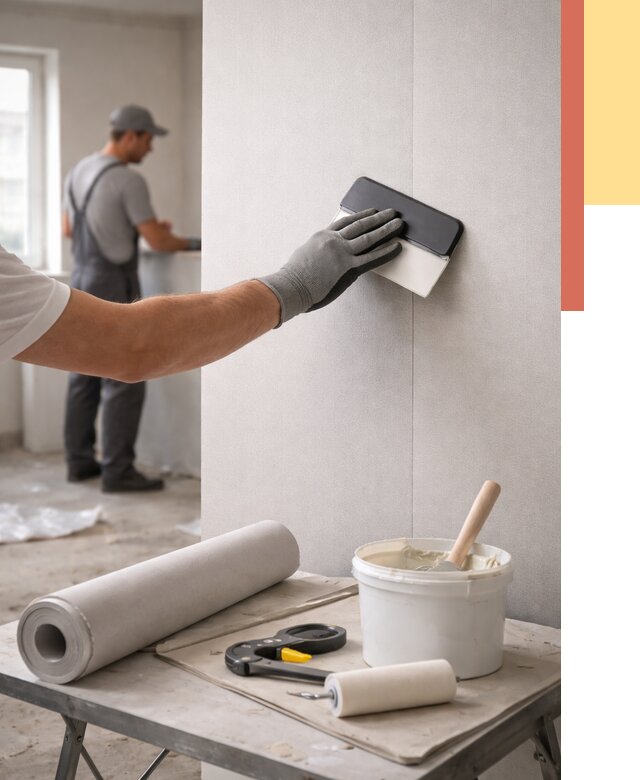 Поклейка обоев под покраску в Архангельске от 3598 руб. за м2 | ОТДЕЛОЧНИК-Рхн