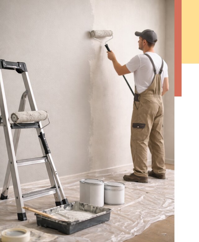 Покраска стен латексной краской в Архангельске от 4626 руб. за м2 | ОТДЕЛОЧНИК-Рхн