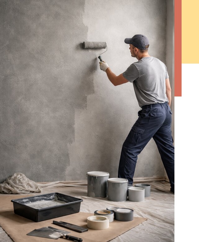 Покраска стен под бетон в Архангельске от 668 руб. за м2 — быстро и недорого | ОТДЕЛОЧНИК-Рхн