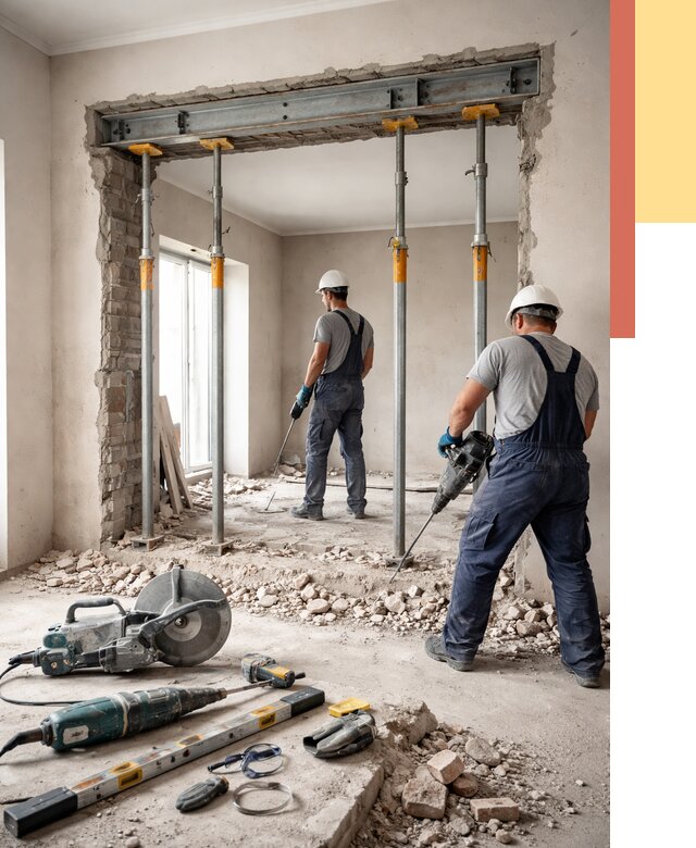 Прорезка проема в стене в Архангельске от 4626 руб. — быстро и недорого | ОТДЕЛОЧНИК-Рхн