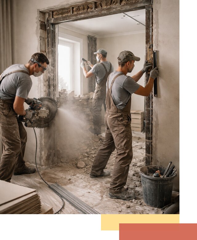 Расширение дверного проема под установку новой двери в Архангельске