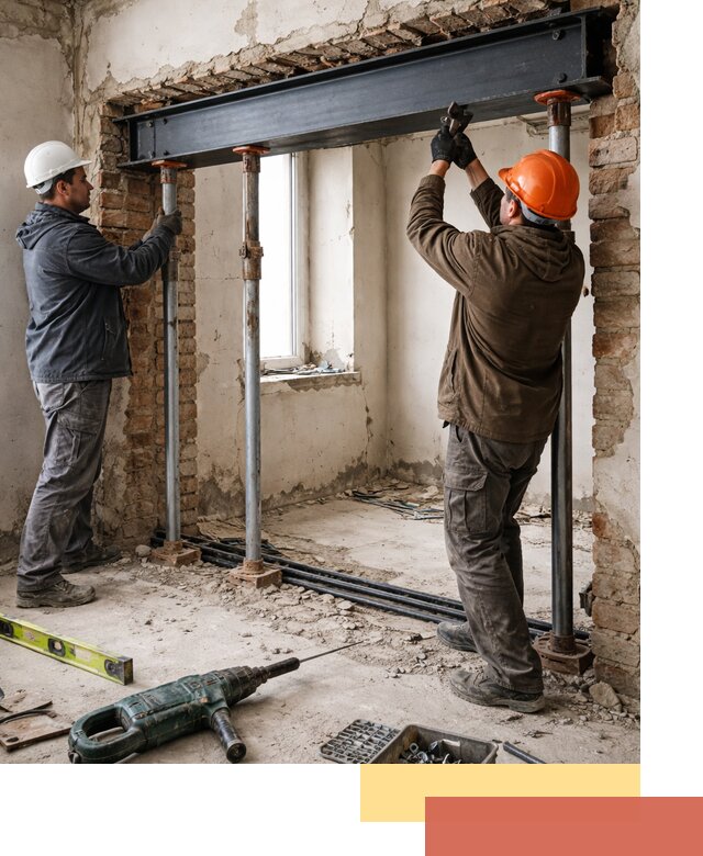 Усиление проема в стене в Архангельске для расширения и безопасности