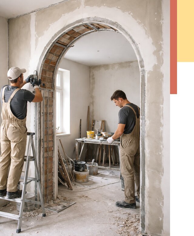 Устройство арочного проема в Архангельске от 9767 руб. под ключ — быстро и недорого | ОТДЕЛОЧНИК-Рхн