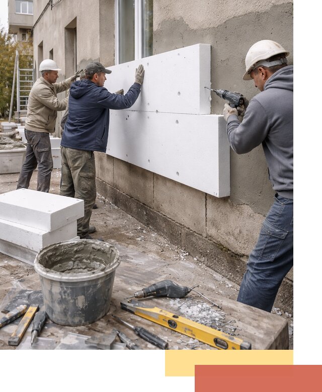 Утепление наружных стен пенопластом в Архангельске