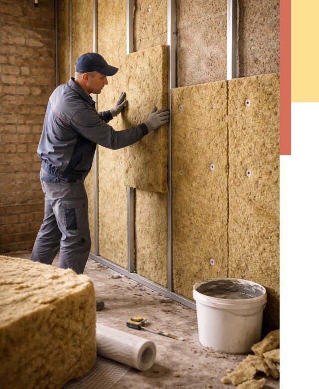 Утепление стен минватой в Архангельске от 1388 руб./м2 — недорого и быстро | ОТДЕЛОЧНИК-Рхн