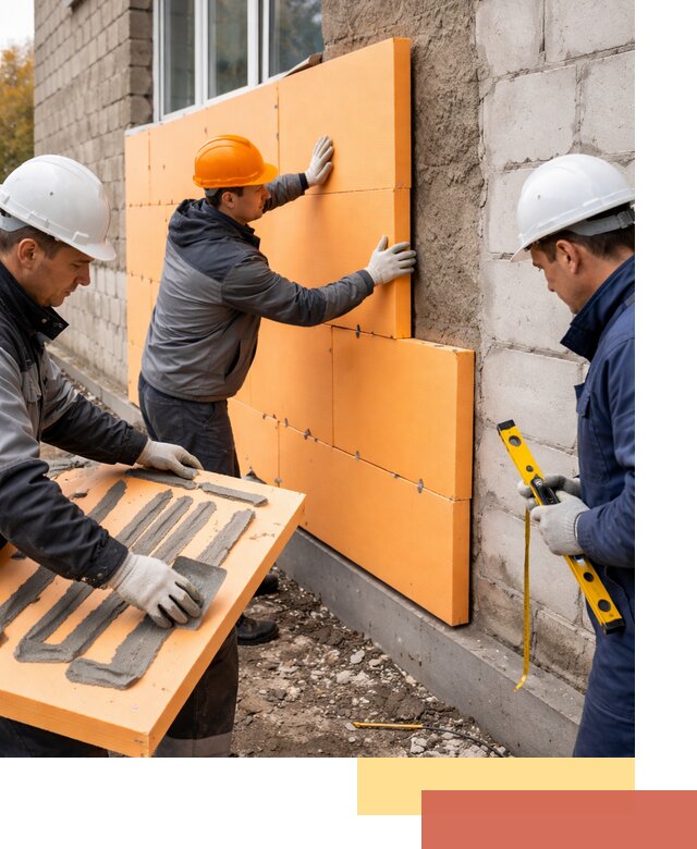 Утепление фасада пеноплексом под ключ в Архангельске