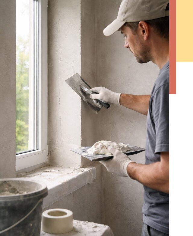 Штукатурка откосов в Архангельске от 4626 руб/м² — услуги и выравнивание под ключ | ОТДЕЛОЧНИК-Рхн