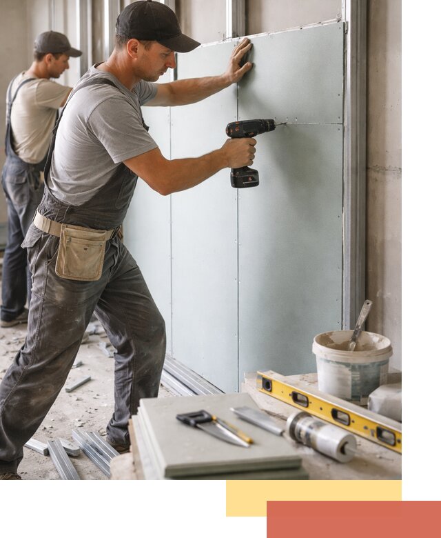 Кладка влагостойких перегородок ПГП в Архангельске