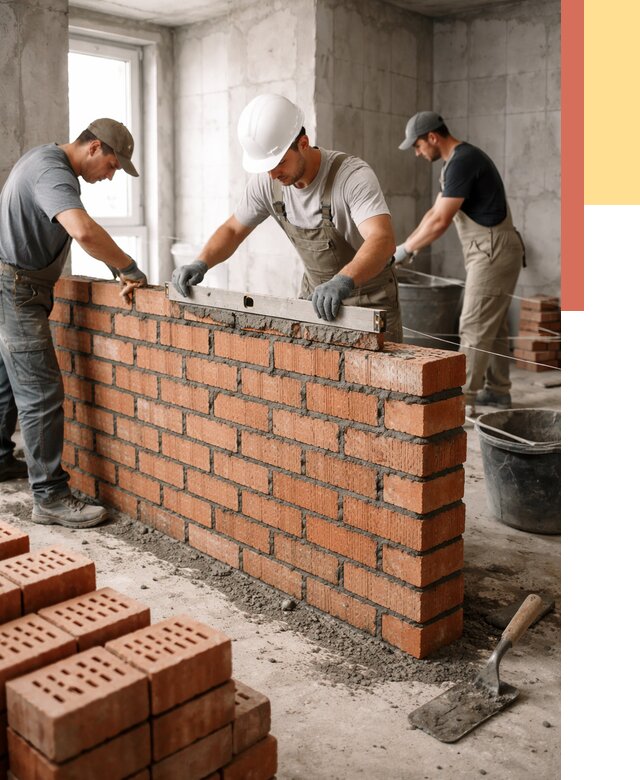 Кладка перегородок из кирпича в Архангельске от 3598 руб. за м² | ОТДЕЛОЧНИК-Рхн