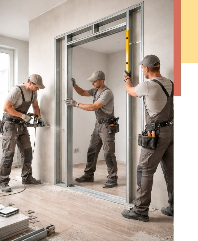 Устройство дверного проема в перегородке в Архангельске от 4626 руб. под ключ | ОТДЕЛОЧНИК-Рхн