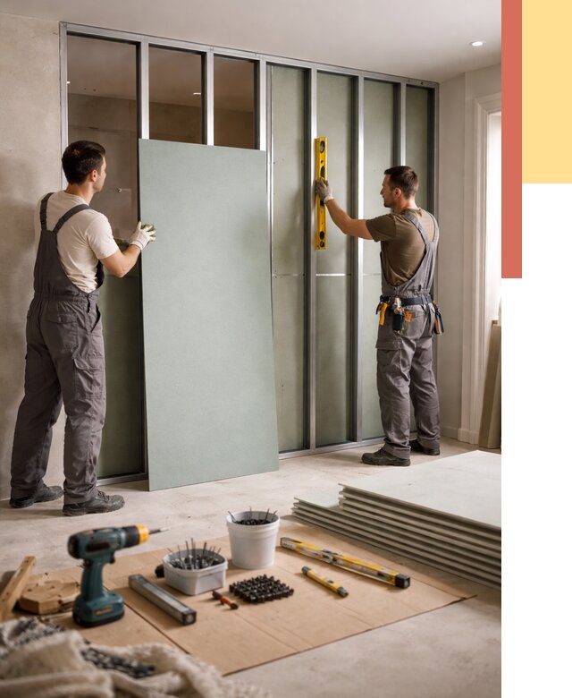 Перегородка из влагостойкого гипсокартона в Архангельске от 4935 руб. — монтаж под ключ | ОТДЕЛОЧНИК-Рхн