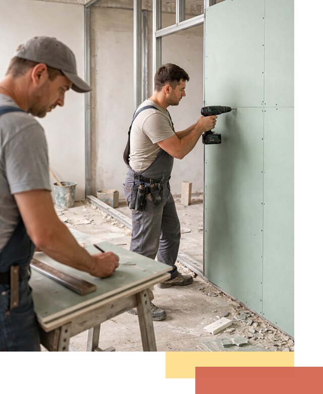 Перегородки из влагостойкого гипсокартона под ключ в Архангельске