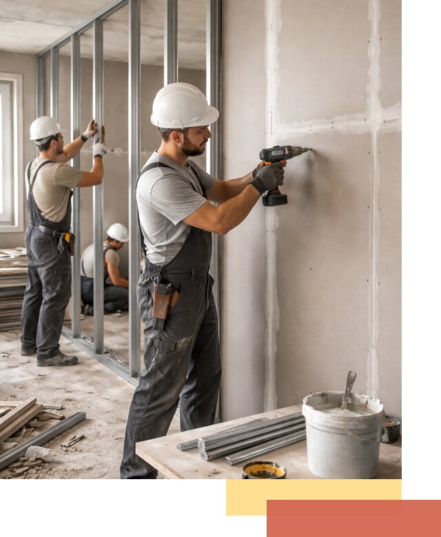 Перегородки из огнестойкого гипсокартона в Архангельске под ключ