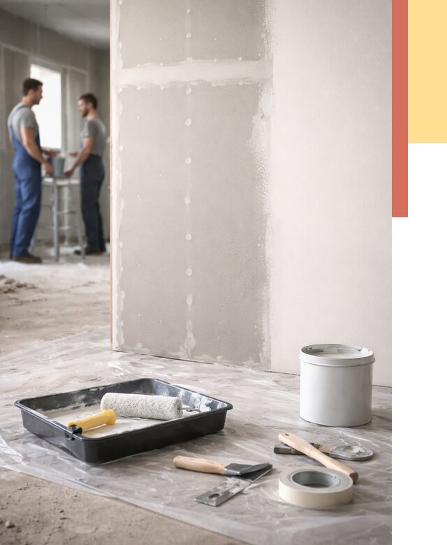 Покраска перегородок из гипсокартона в Архангельске от 4626 руб. под ключ | ОТДЕЛОЧНИК-Рхн