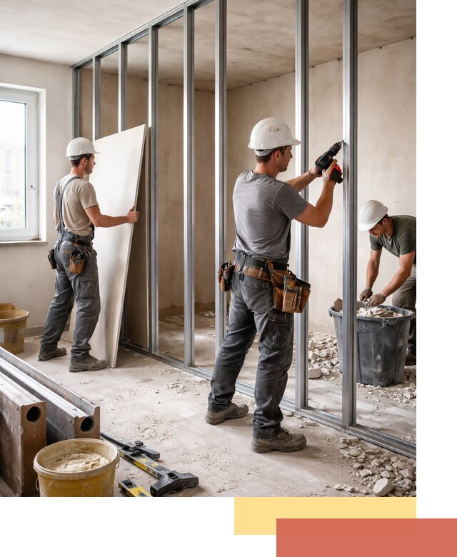 Перенос гипсокартонной перегородки в Архангельске профессионально и быстро