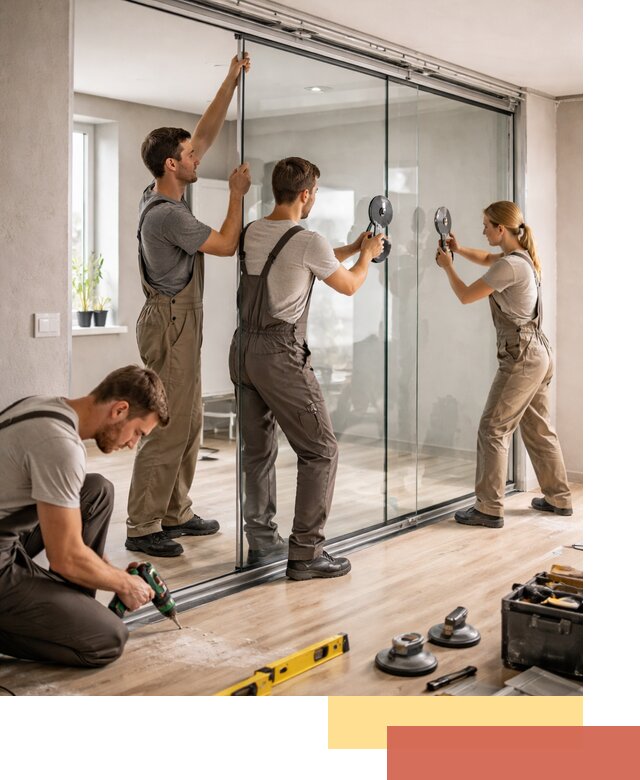 Изготовление стеклянных перегородок на заказ в Архангельске