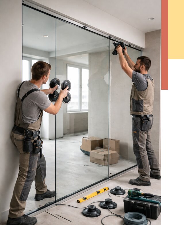 Монтаж стеклянных перегородок в Архангельске от 6683 руб. | ОТДЕЛОЧНИК-Рхн