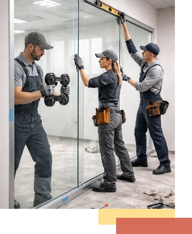 Профессиональный монтаж стеклянных перегородок в Архангельске