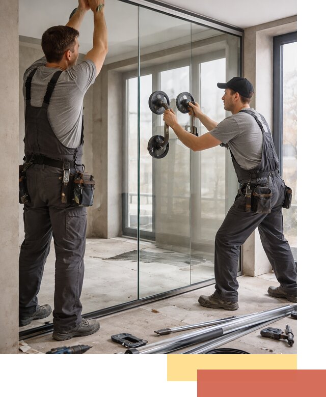 Цельностеклянные перегородки под ключ в Архангельске