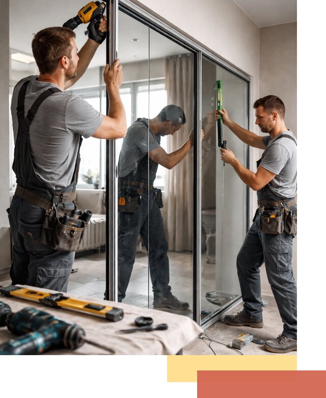 Каркасные стеклянные перегородки под ключ в Архангельске