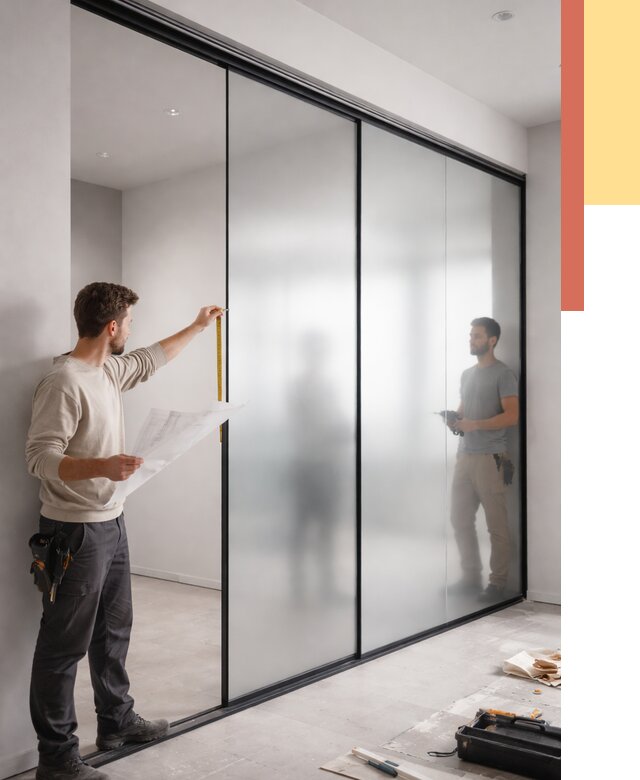 Матовые стеклянные перегородки в Архангельске от 8739 руб. — монтаж и установка | ОТДЕЛОЧНИК-Рхн