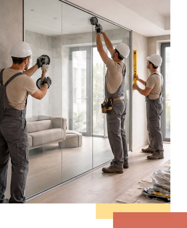 Перегородки из закаленного стекла в Архангельске для офисов и квартир